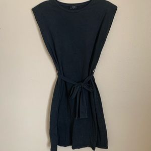 T-shirt Dress with Shoulder Pads